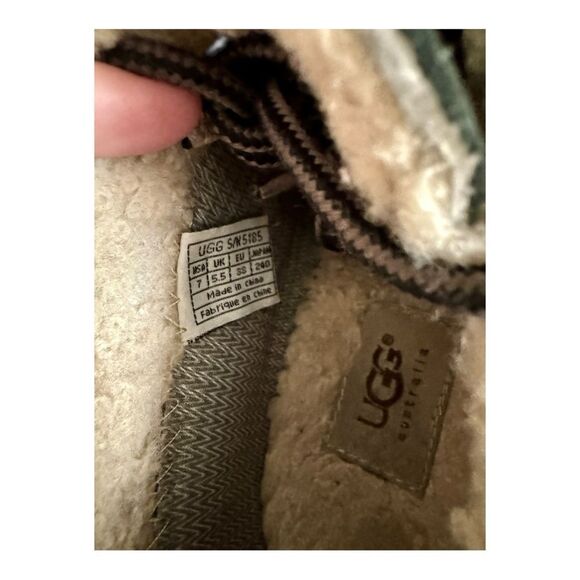 Ugg MAGPIE 5185 Dark Green Waterproof Leather Duck Shoe Sheepskin Ankle Boots 7 - Picture 5 of 5